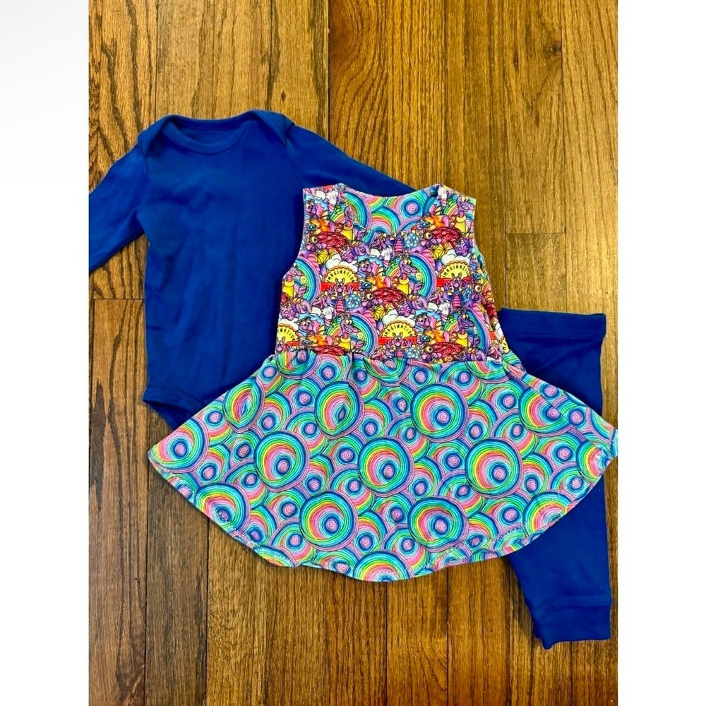 Handmade Disney Figment Dress Bundle Size 3 Months